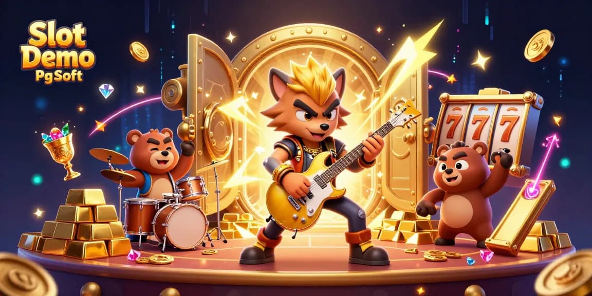 Experience thrilling wins with Slot Demo Pg Soft's vibrant 3D illustration of animated casino characters!