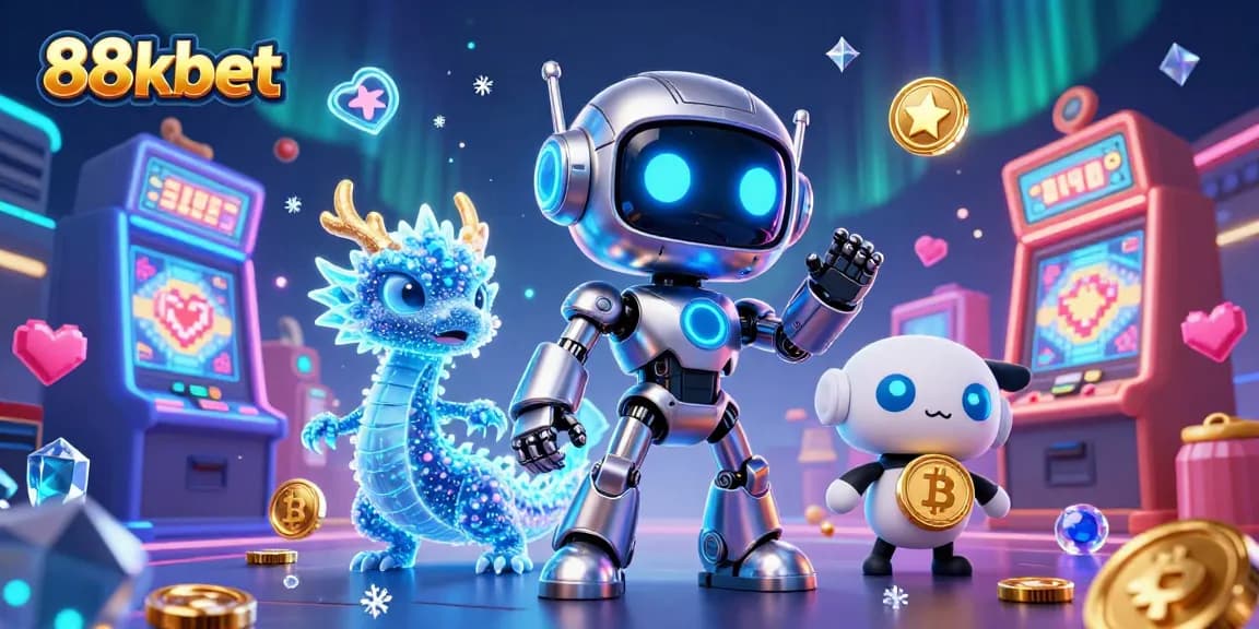 Bet on exciting games at 88kbet, featuring animated characters and vibrant casino elements.