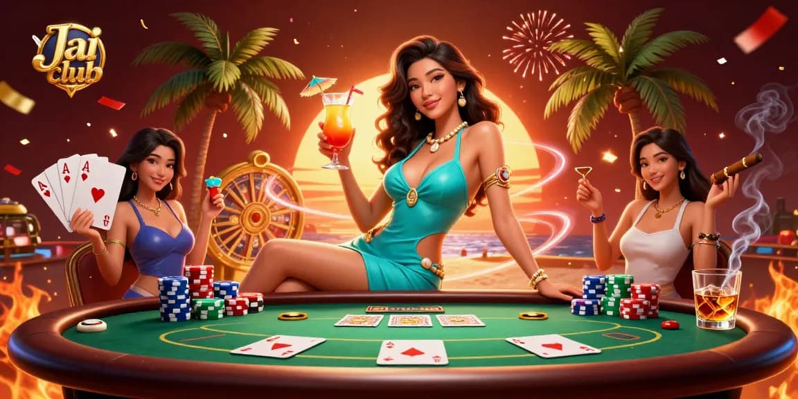 Spin to win at Jai club with vibrant gambling scenes and glamorous characters.