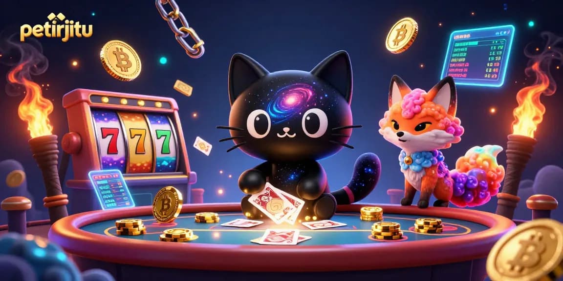 Petirjitu menghadirkan suasana menarik dengan kucing lubang hitam dan nebula rubah di kasino.