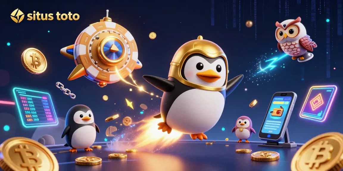 Experience winning with situs toto in a dynamic casino-themed 3D illustration.