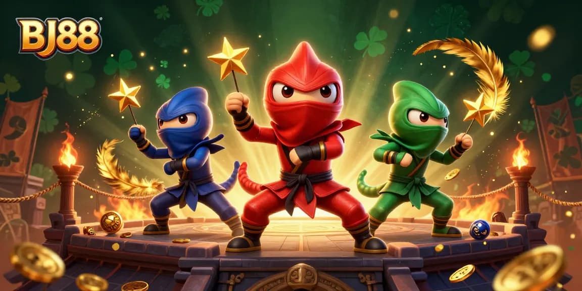 Experience sensational gameplay with BJ88 featuring ninja chameleons and dynamic casino elements!