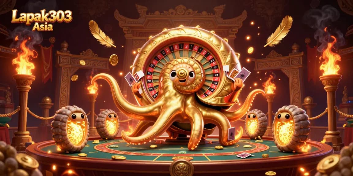 Engage thrillingly in Lapak303 Asia with this vibrant, immersive casino scene.