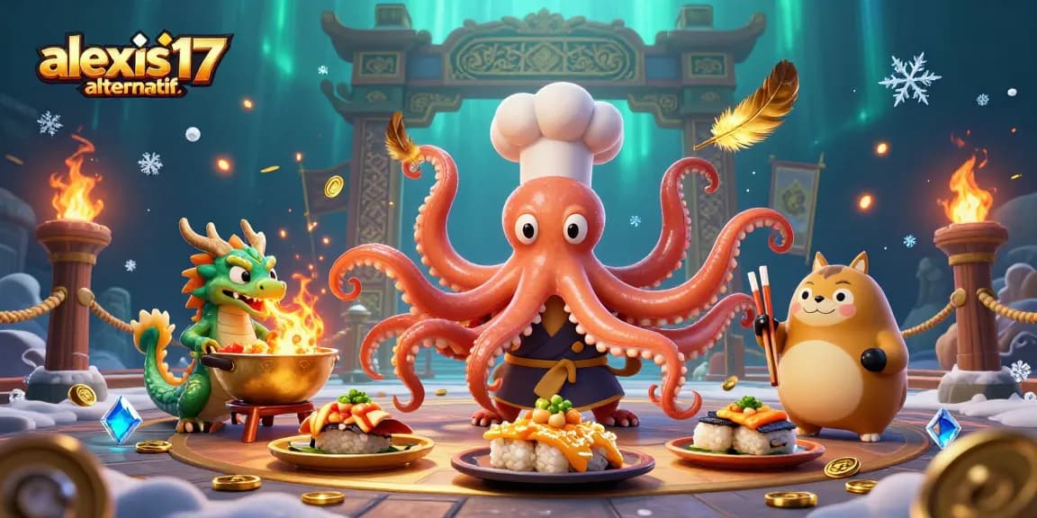 Menangkan peluang Anda di alexis17 alternatif, bersama chef sushi kartun dan kemenangan kasino menggiurkan.