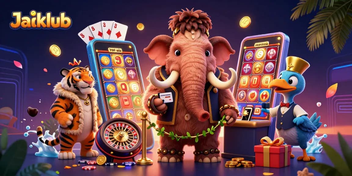 Jaiclub offers an immersive casino experience with vibrant characters and engaging game elements.