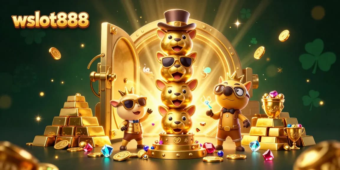 Raih jackpot dengan wslot888 dalam ilustrasi kasino 3D yang memukau dan penuh detail.