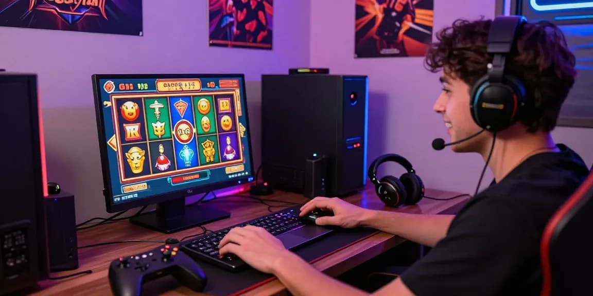Pengalaman bermain slot gacor secara online dengan simbol berwarna-warni dan suasana nyaman di ruang bermain yang menyenangkan.