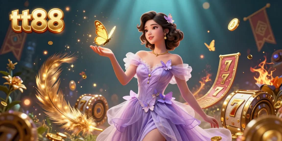 Experience thrilling gameplay at tt88 with vibrant slots, golden coins, and an enchanting atmosphere.