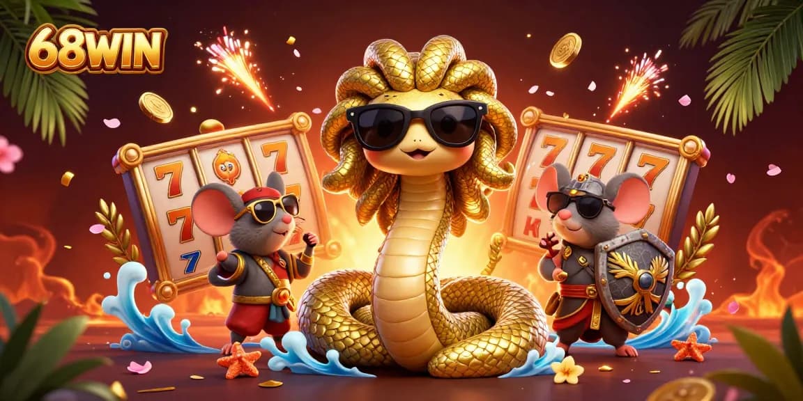 Experience the excitement of winning with 68WIN's captivating casino elements and adventures.