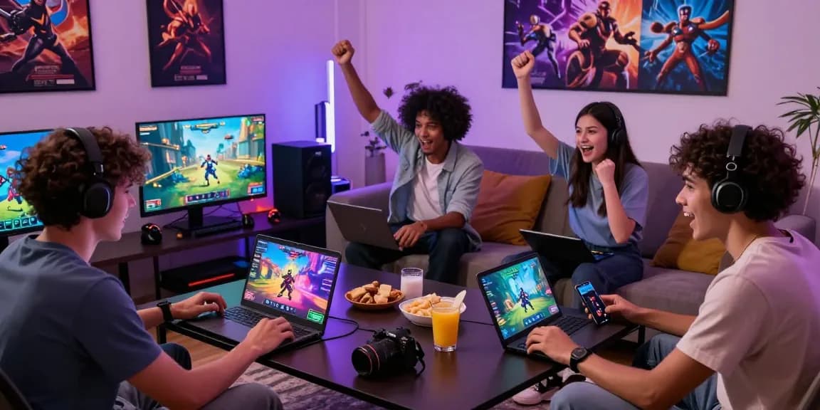 91dewa situs hiburan digital yang penuh semangat, dengan orang-orang bermain game dan bersenang-senang.