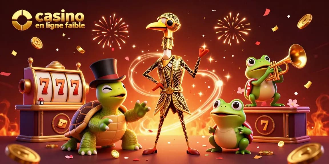 Jouez au casino en ligne fiable avec notre illustration 3D vivante mettant en avant des machines à sous passionnantes et des personnages animés.
