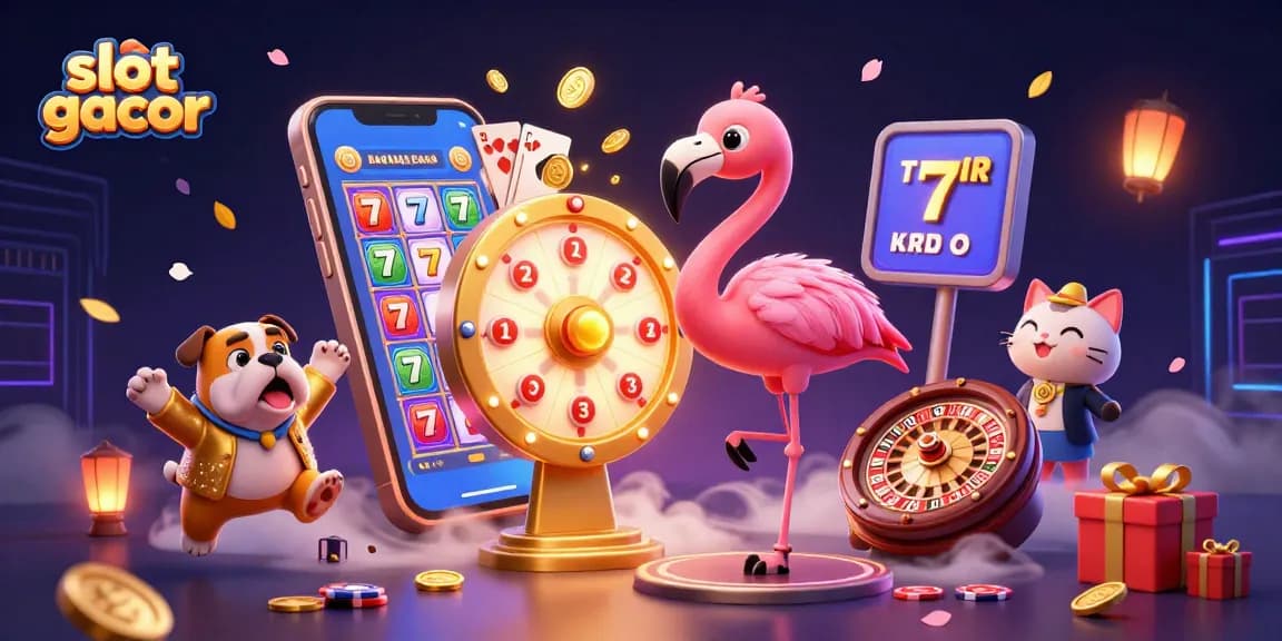 Terlibat dalam permainan slot gacor yang mendebarkan dikelilingi oleh visual yang penuh warna dan elemen dinamis.