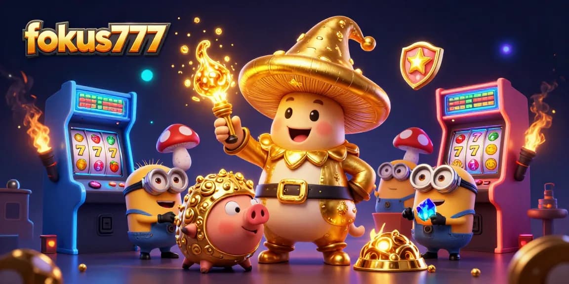 Engage with the magical world of fokus777 as a golden wizard transforms gaming into treasure-filled adventures.