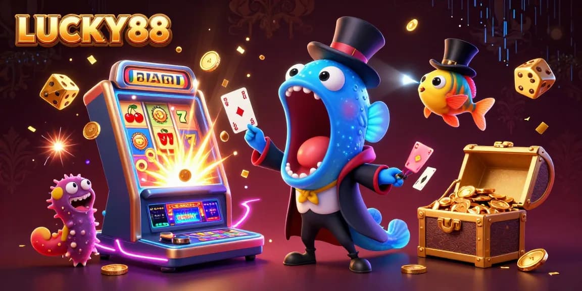 LUCKY88 showcases an enchanting 3D illustration of a magical deep-sea casino adventure.