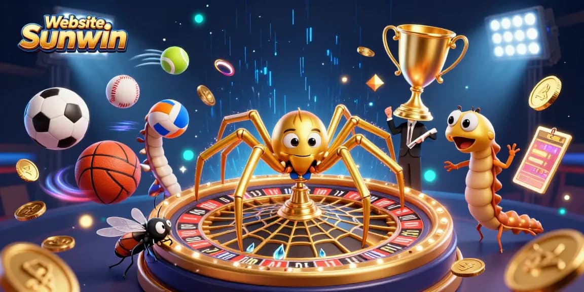 Engage in thrilling bets at the Website Sunwin's vibrant 3D casino scene filled with action.