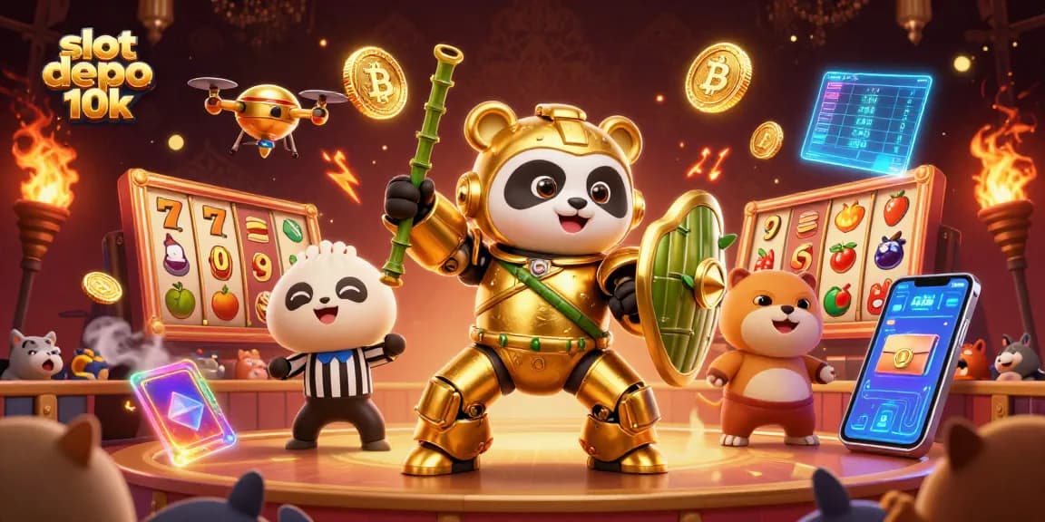 Slot depo 10k menawarkan pengalaman bermain slot yang mengasyikkan dengan papan jackpot dan simbol buah yang menarik.