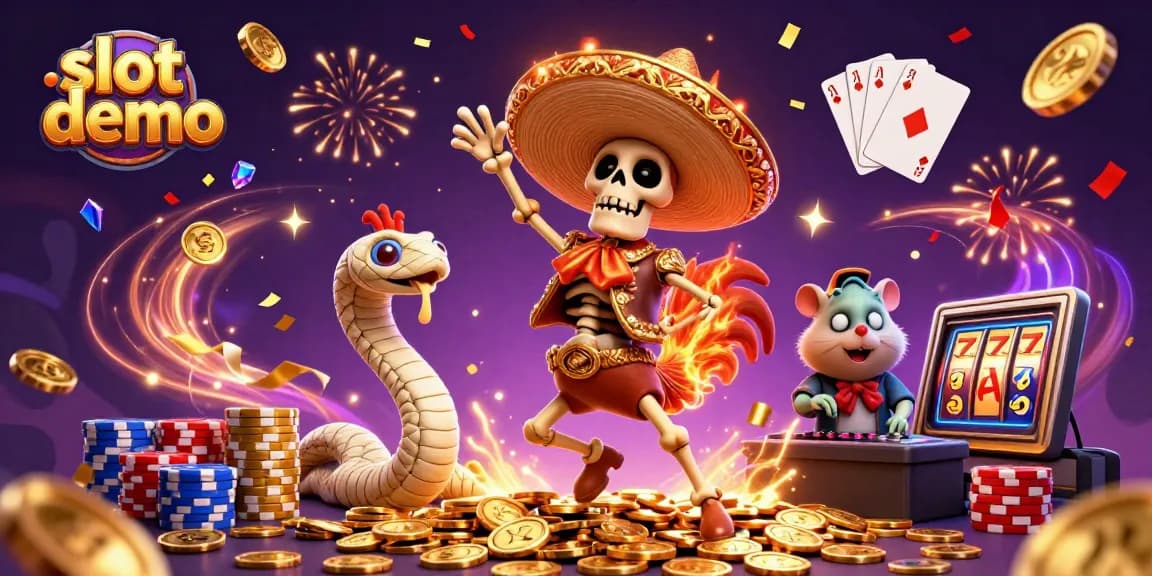 Menggenggam slot demo, tiga karakter lucu di kasino dengan koin emas bersinar dan permainan kartu menawan.