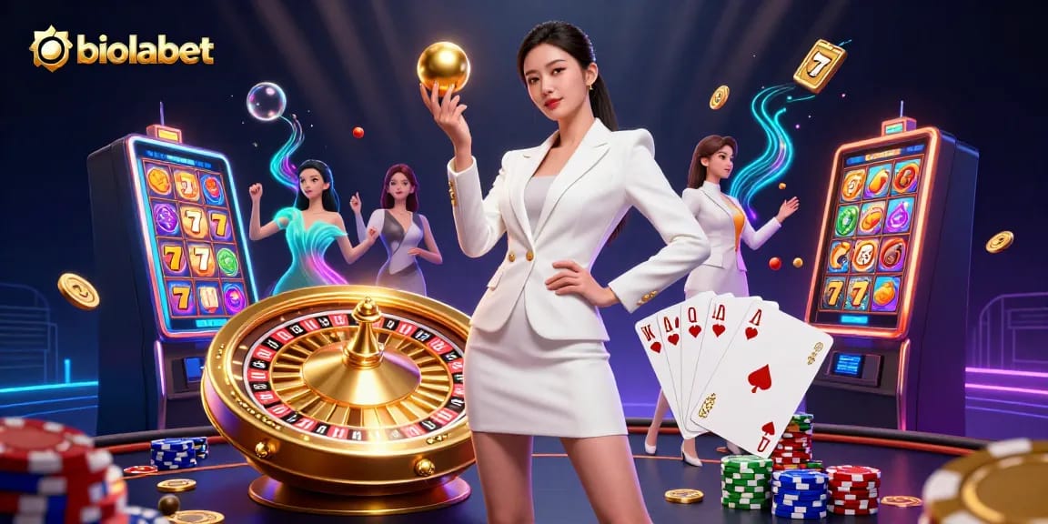 Putar untuk menang dengan slot dan permainan kasino yang memukau dari biolabet dalam adegan 3D yang hidup.