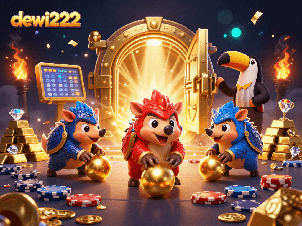 dewi222 menawarkan pertempuran seru antara dua pangolin yang bersaing di kasino virtual dengan tumpukan chip poker