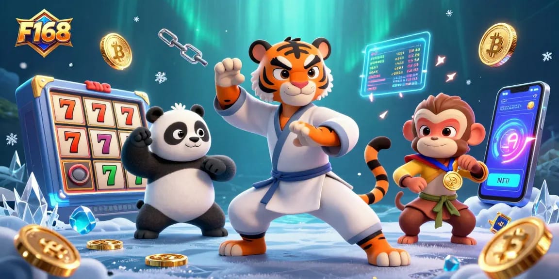 F168 engages players with a colorful casino paradise featuring thrilling slot machines and vibrant characters.