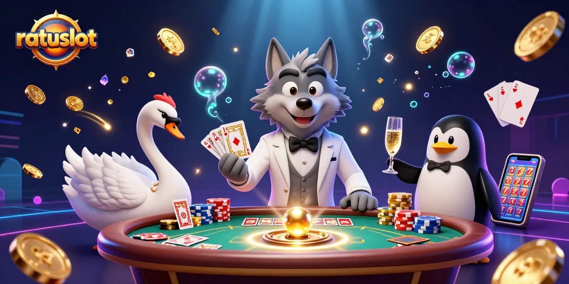 Spin to win with ratuslot's vibrant casino characters and thrilling game elements in an elite gaming scene