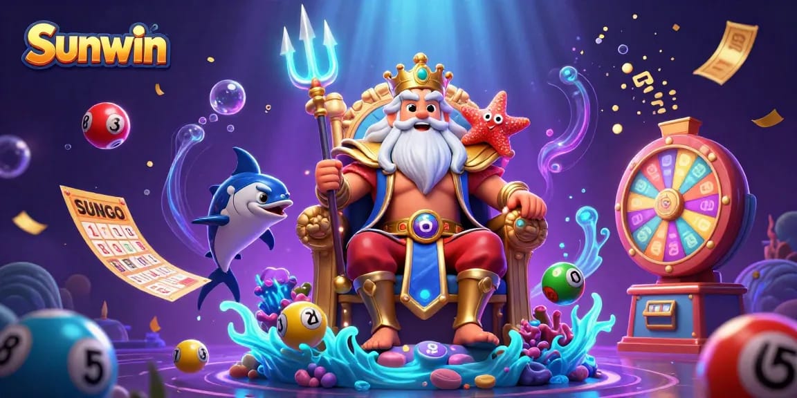 Spin and win with Sunwin's vibrant casino elements in this captivating underwater scene.