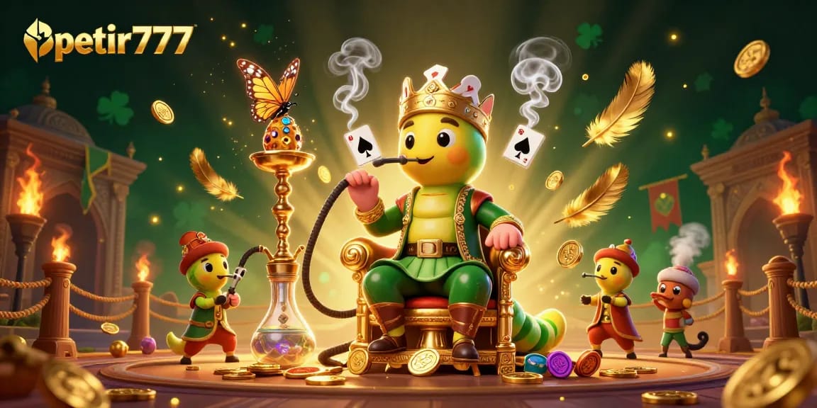 Spin the reels with petir777 and win big in a vibrant casino-themed illustration!