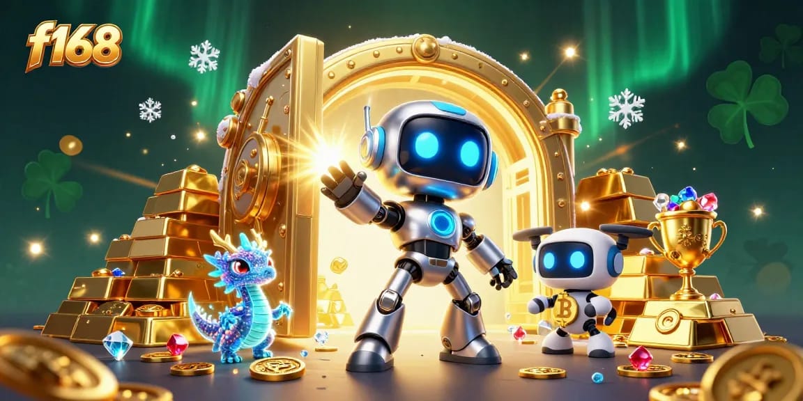 Engage in exciting gaming adventures at f168 with vibrant 3D casino imagery showcasing riches.