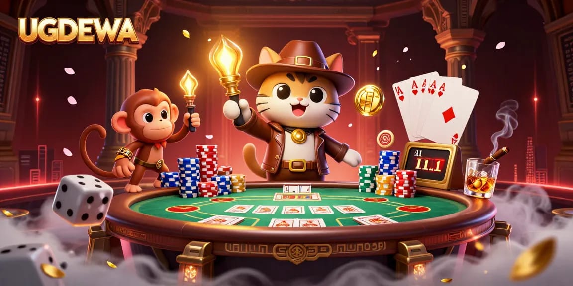 UGDEWA showcases a thrilling 3D adventure of a cat archaeologist uncovering casino treasures in a temple.