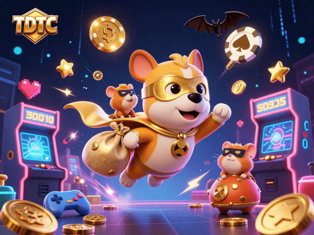 Engage in the TDTC casino realm as a hero dog and sidekick hamster chase riches.