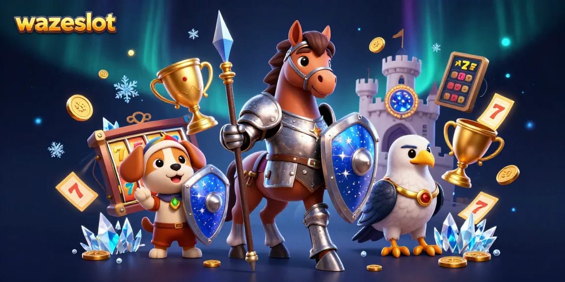 Play exciting games with wazeslot featuring vibrant 3D characters and rich casino elements.