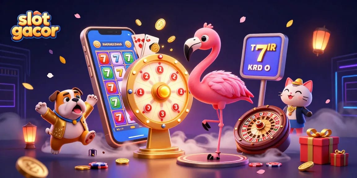Terlibat dalam permainan slot gacor yang mendebarkan dikelilingi oleh visual yang penuh warna dan elemen dinamis.