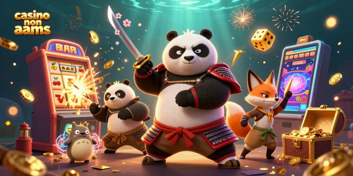 Vinci alla grande al casino non aams con il panda samurai e la volpe ninja in azione!