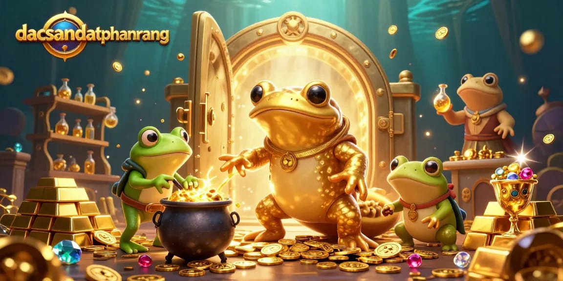 Experience dacsandatphanrang's enchanting casino world filled with treasures and vibrant gambling elements.