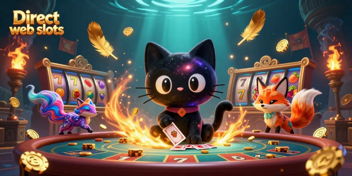 Experience thrilling action with direct web slots at a vibrant casino scene showcasing dynamic gameplay.