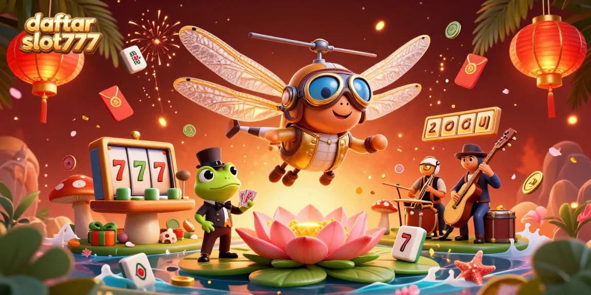Experience thrilling action at daftar slot777 with a lively 3D casino scene featuring vibrant characters.