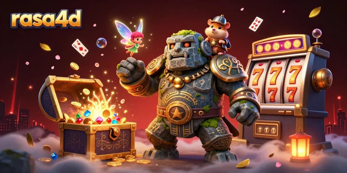 Menggali jackpot dengan rasa4d dalam ilustrasi kasino penuh warna yang memikat dan kaya detail.