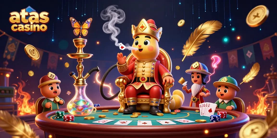 Experience the thrilling excitement of atas casino with a 3D illustration featuring vibrant poker elements.