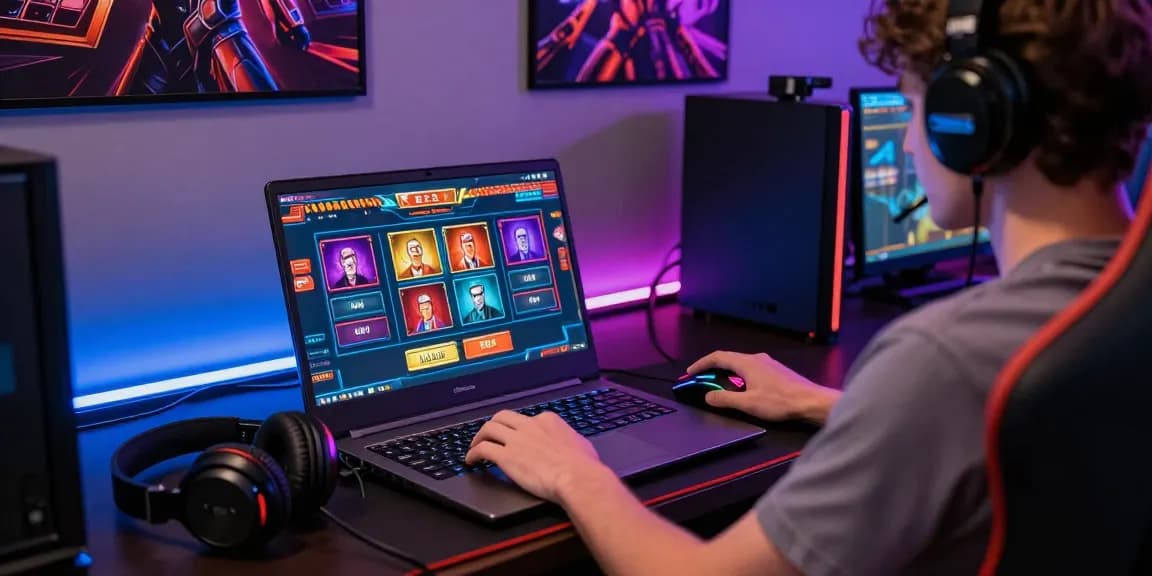 Player enjoying B52 online gaming with vibrant graphics and accessories