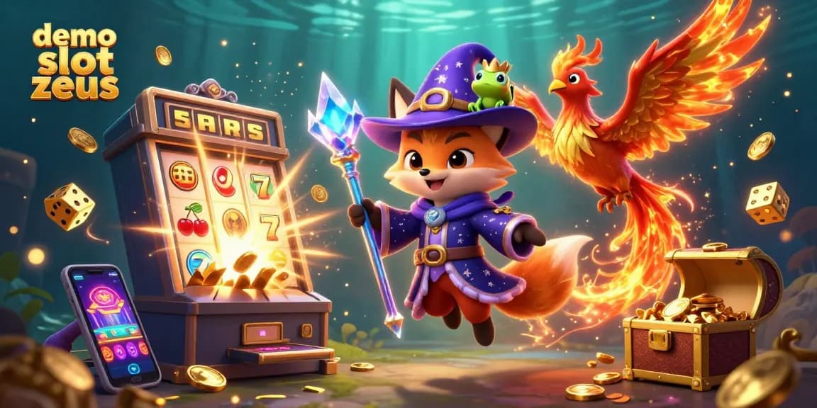 Experience the excitement of the demo slot zeus with thrilling visuals of floating characters and vibrant game elements.