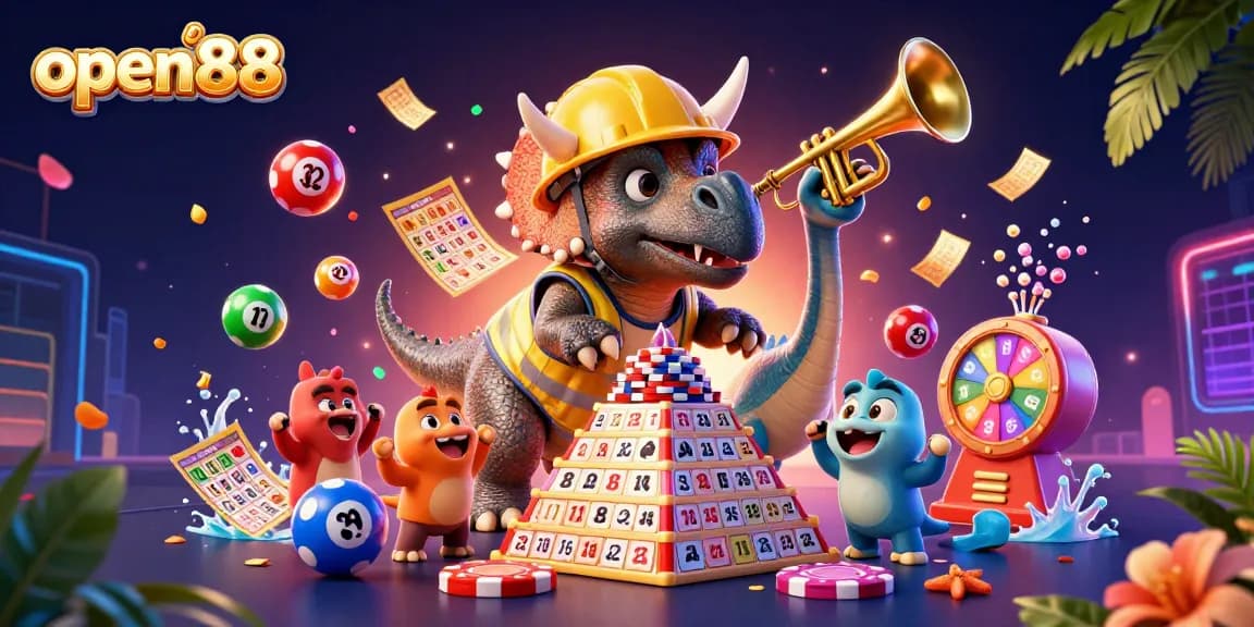 open88 celebrates winning moments with vibrant casino characters, exciting game elements, and dynamic action.