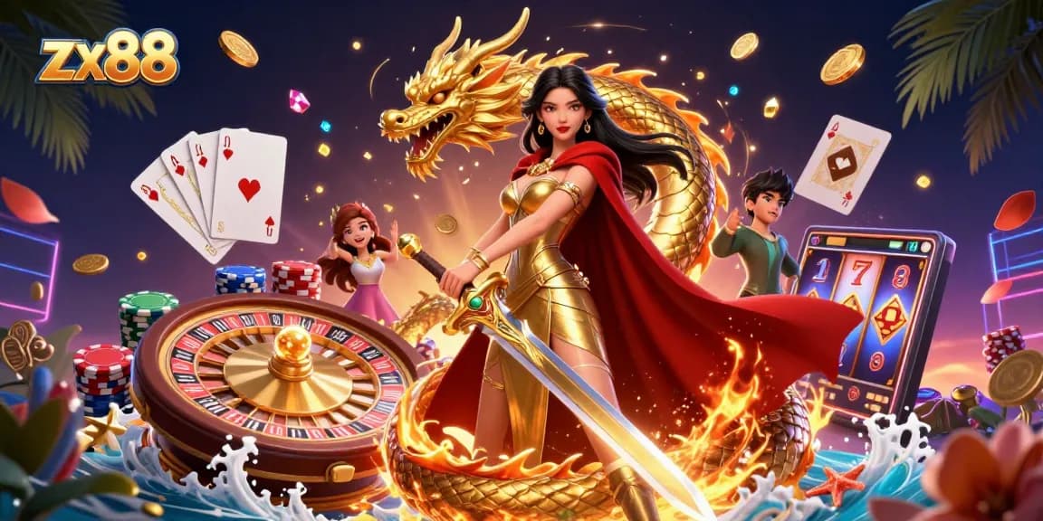 Experience dynamic gameplay at zx88 with vibrant slots and casino action amidst a stunning 3D scene.