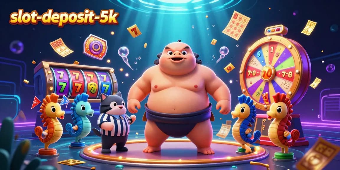 Experience exciting gameplay with slot-deposit-5k as vivid symbols and characters come to life in this vibrant casino scene.