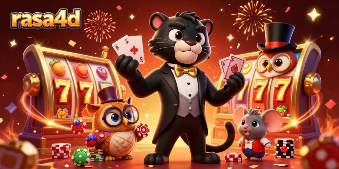 Menyusun kombinasi menang di rasa4d dengan panther, burung hantu, dan tikus membawa chip dan kartu.