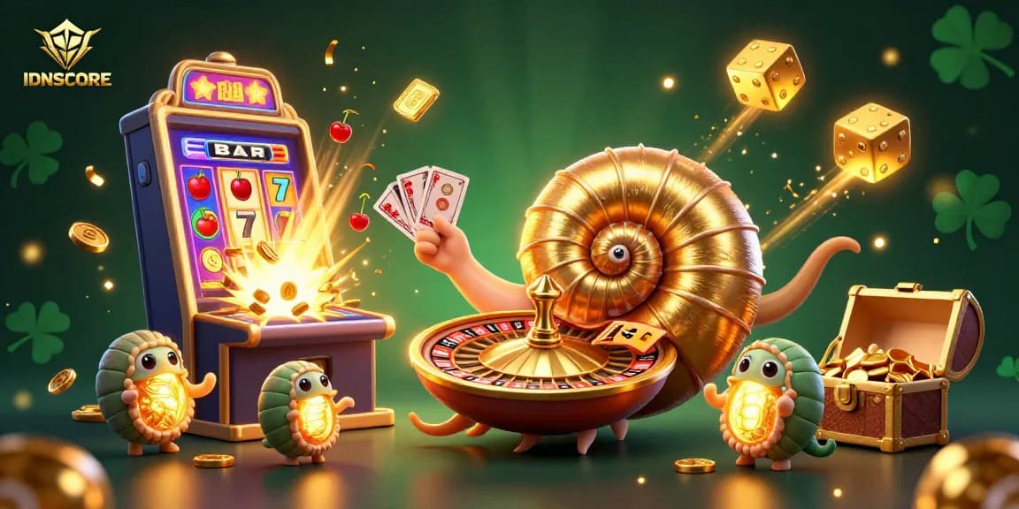 IDNSCORE offers an exhilarating gaming experience, blending classic and modern casino elements in a vibrant scene.