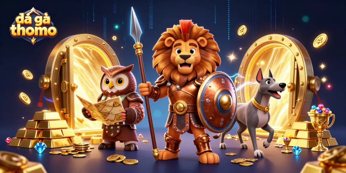 Experience thrilling đá gà thomo action in a captivating 3D illustration, showcasing powerful characters.