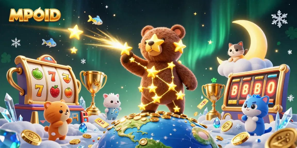 MPOID offers a stellar gaming experience with vibrant slot elements and captivating visuals.