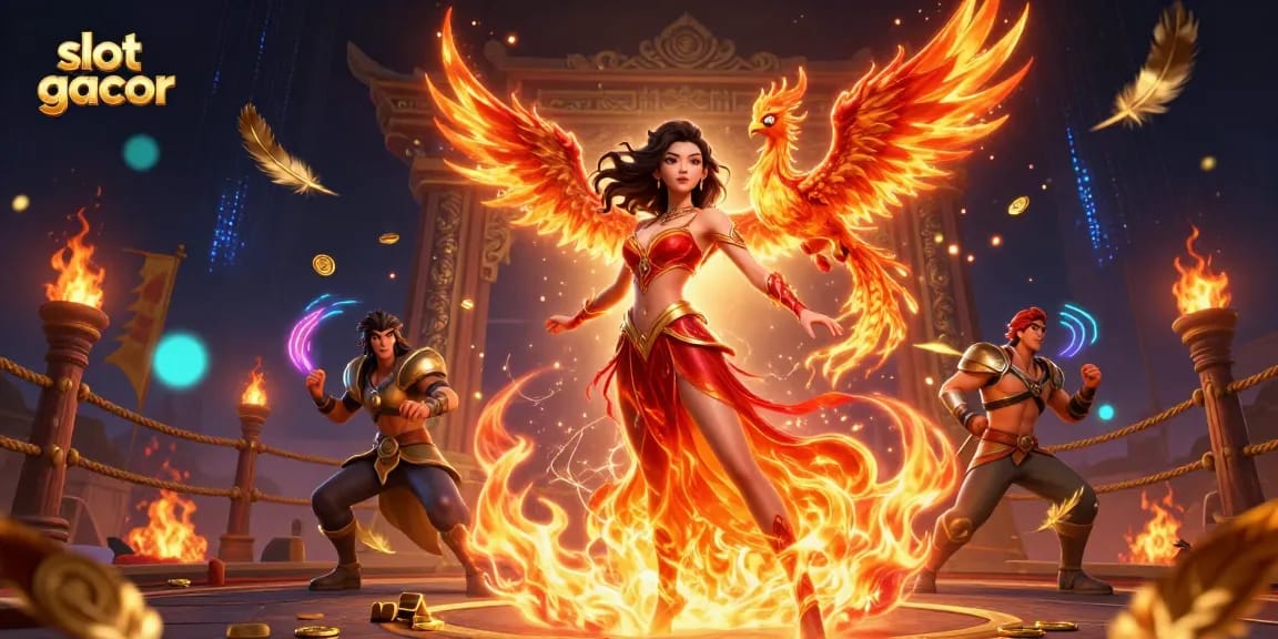 Experience the thrill of slot gacor with stunning visuals and magical energy in this vibrant illustration.