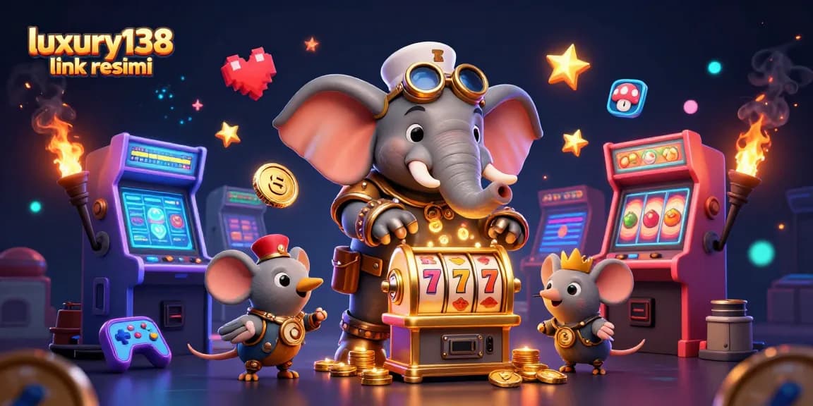Melihat slot mesin emas oleh luxury138 link resmi dengan karakter unik dan elemen permainan yang berkilauan.