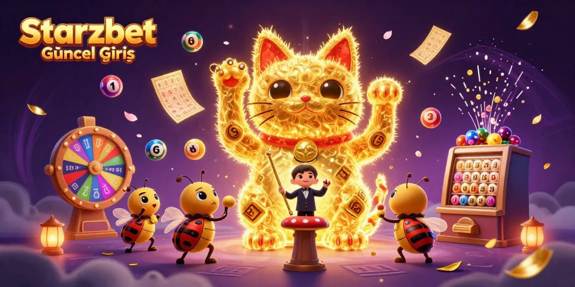 Engage with Starzbet Güncel Giriş through vibrant imagery of winning chances in a casino-themed illustration.
